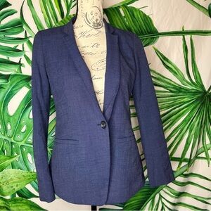 Loft 2P Dark Blue One Button Classic Preppy Minimalist
Office Work Blazer